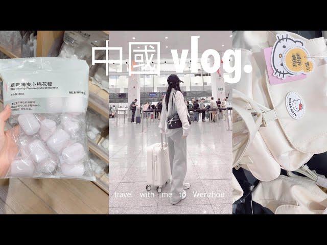 [ china 中國 vlog ]  ໒ sanrio 산리오, lots of food 많은 음식,rilakkuma haul 리락쿠마 홀, muji, bakery ꒱· ﾟ