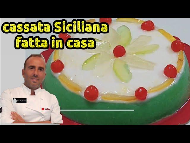 Cassata Siciliana fatta in casa.Ricetta spettacolare con glassa all'acqua facile in 2 minuti