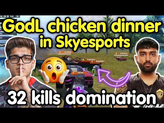 Godlike chicken dinner in Skyesports  32 kills domination 