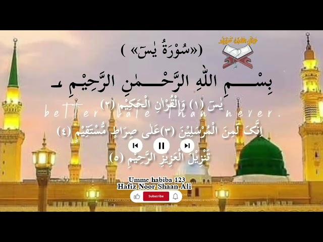 tilawat Quran surah Yaseen. Hafiz  Noor Shan Ali#beautiful Quran tilawat #surah Yaseen#Hafiz Nursan