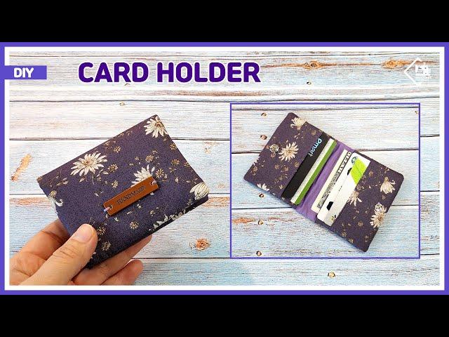 DIY Easy Card Holder / Mini Card Wallet / sewing tutorial [Tendersmile Handmade]