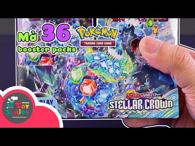 Mở 36 túi mù Stellar Crown Pokemon TCG  ToyStation 910