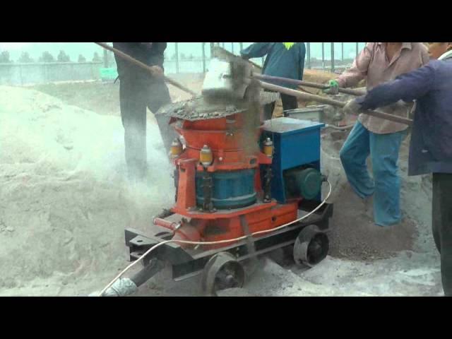 Shotcrete machine work