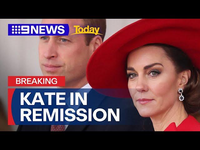 Princess of Wales says cancer is in remission | 9 News Australia