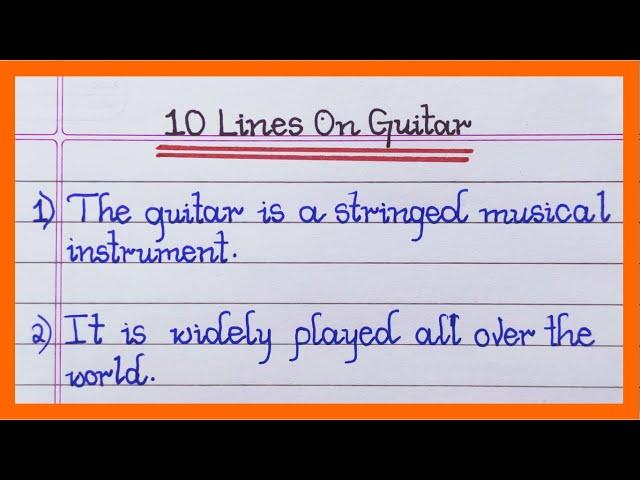 10 Lines on Guitar in English | Few Lines about Guitar | About Guitar in English