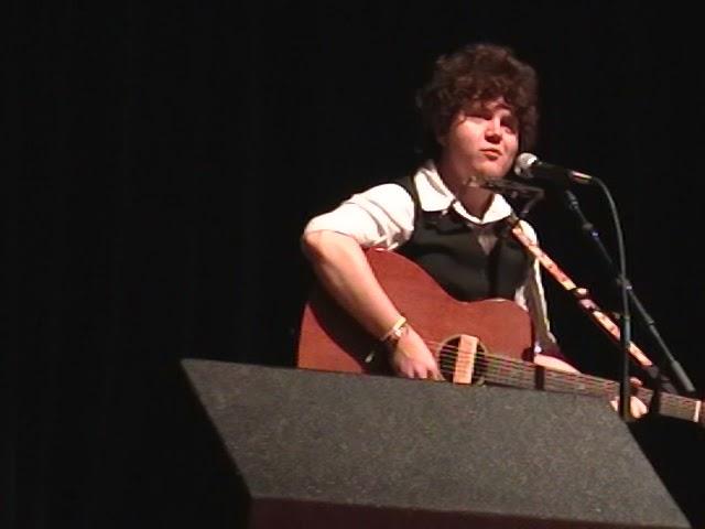 Danny Fox Opens for Ramblin' Jack Elliott on Bob Dylan's High School Stage in Hibbing, Minnesota