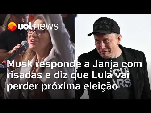 Elon Musk responde Janja após ofensa no G20 e diz que Lula vai perder a próxima eleição em 2026