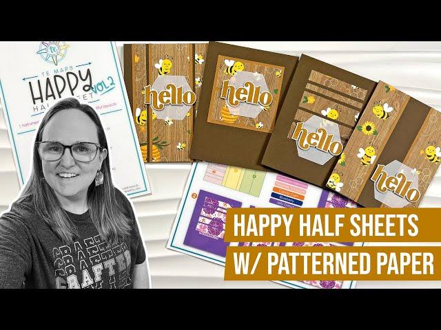 Let's Get Crafty LIVE  using Patterned Paper with Happy Half Sheets