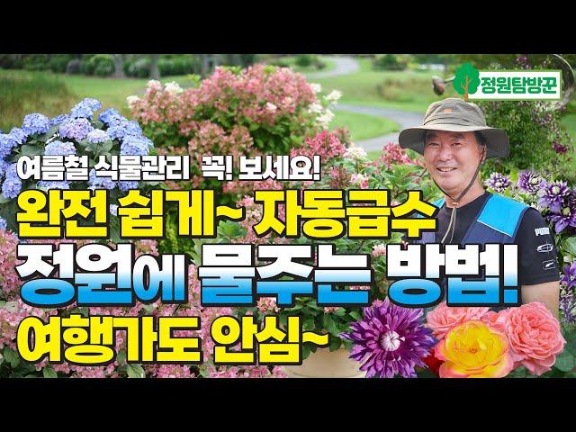 여름철 식물관리, 완전 쉽게 자동 급수로 정원에 물주는 방법! 여행 갈 때도 안심.