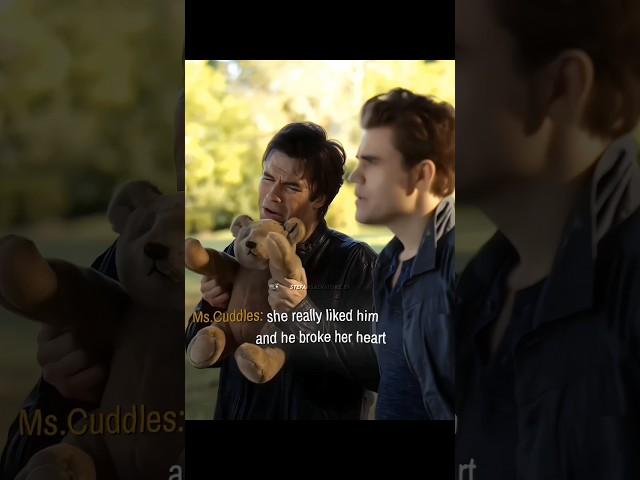 Stefan throws the bear  #thevampirediaries #tvd #damonsalvatore #stefansalvatore