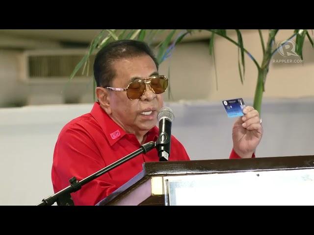 Chavit Singson files candidacy for senator