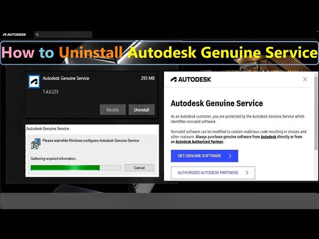 Uninstall Autodesk Genuine Service