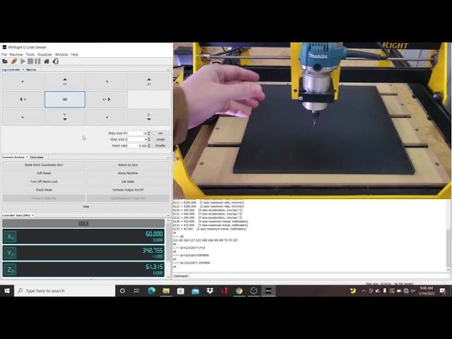 MillRight CNC Universal G Code Sender Orientation