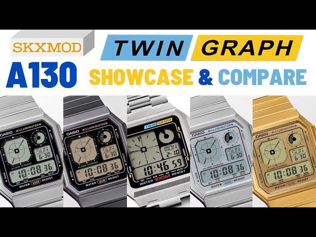 Casio A130 Series Showcase & Comparison | Modding Parts by SKXMOD