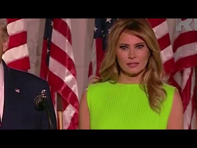 Melania's expression when she met Ivanka onstage at the RNC