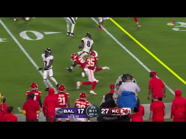 Lamar Jackson eclipses 100-yard rushing mark with wicked sideline spin move