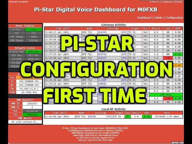 PI-STAR CONFIGURATION -FIRST TIME