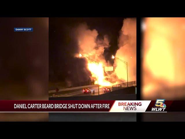 Fire shuts down Daniel Carter Beard Bridge