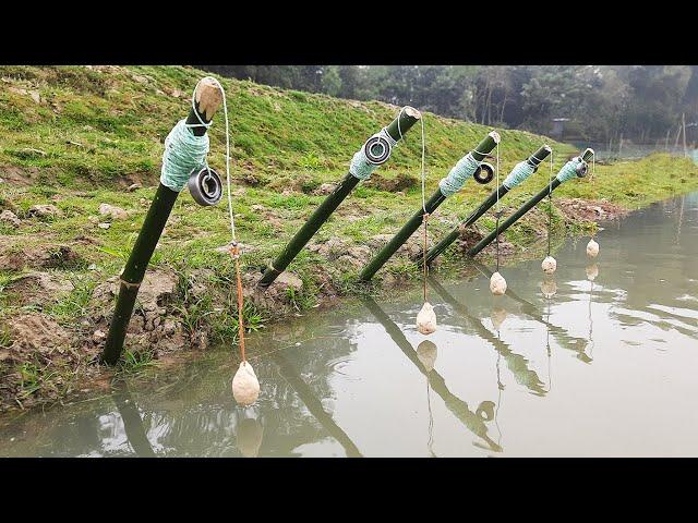 Unique Hook Fishing Technique | Hunting Big Fish By Hook in River | River Fishing