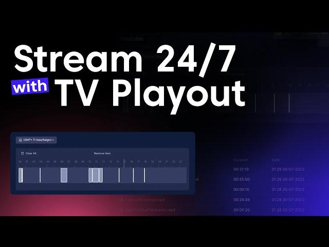 Create a 24/7 stream with Castr TV Playout