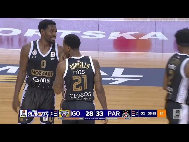 AdmiralBet ABA League 2023/24 Highlights, QF Round 2: Igokea m:tel - Partizan Mozzart Bet(19.4.2024)