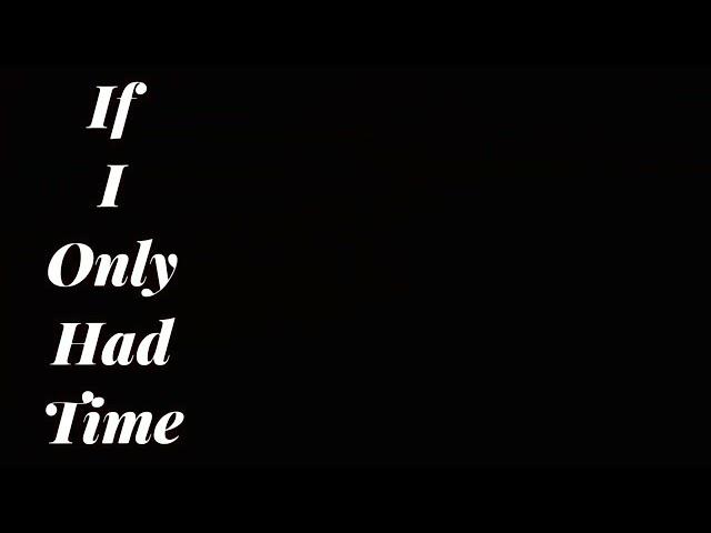 Tasi Saufoi - If I Only Had Time (Cover)