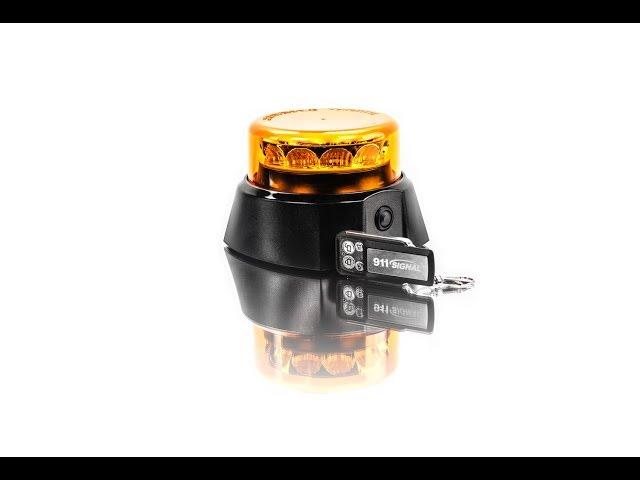 Fjärrstyrd LED blixtljus batteridriven C12 Magnet rotorljus 911Signal