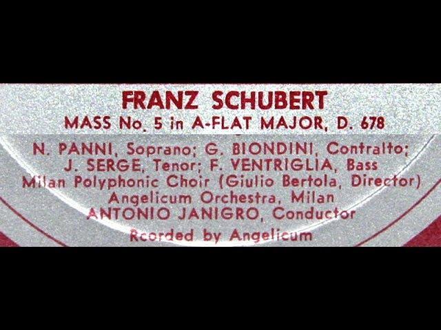 Schubert / Antonio Janigro, 1965: Mass No. 5 in A-flat Major D. 678