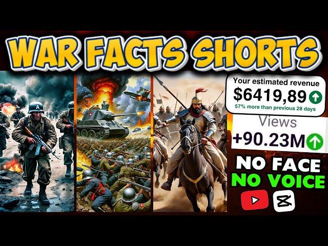 Create A Faceless War Facts Shorts Channel Using Free AI Tools In 10 Mins.