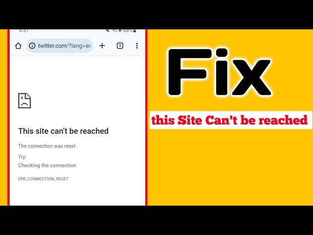 How to Fix this Site Can not be Reached
