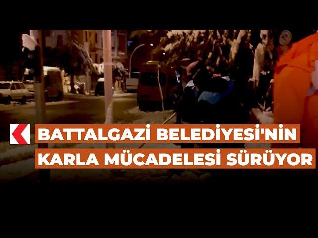 Battalgazi Belediyesi'nin karla mücadelesi sürüyor