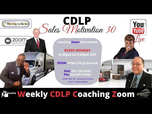 Weekly CDLP Coaching Zoom -CDLP Selling Strategies