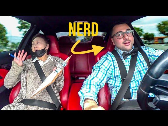 NERD TAKES DRIVING INSTRUCTORS STREET DRIFTING