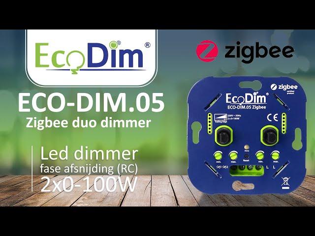 ECO-DIM.05 Zigbee led dimmer duo 2x 0-100W fase afsnijding (RC) - tot en met 2021