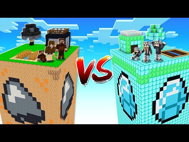 FAKİR AİLE KULE VS ZENGİN AİLE KULE  - Minecraft