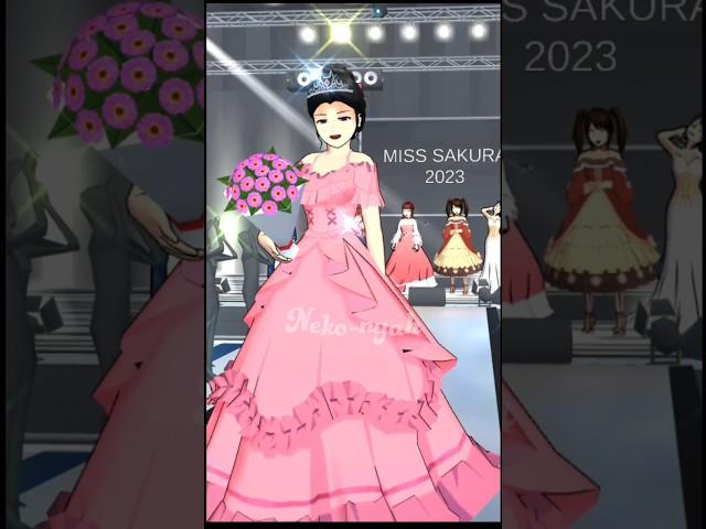 Rina Won Miss Sakura 2023 Pageant  #sakuraschoolsimulator #shorts #pageant #tiktok