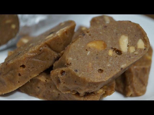 Сладкая колбаска из печенья и какао - очень вкусная