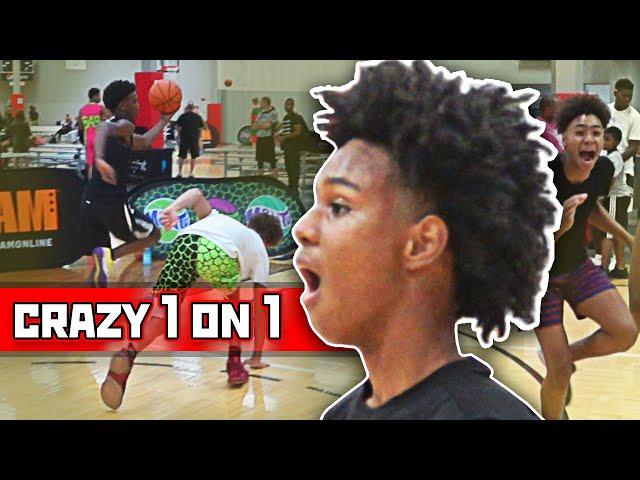 Aden Holloway VS Jaylen Curry! CRAZY 1 on 1 Battles at MSHTV Camp! Ft. Brandon Davis, Dravyn Gibbs