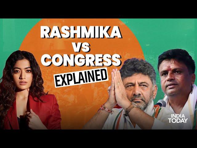 Rashmika Mandanna vs Congress | Explained | Congress MLA Ravi Ganiga says 'will teach her a lesson'