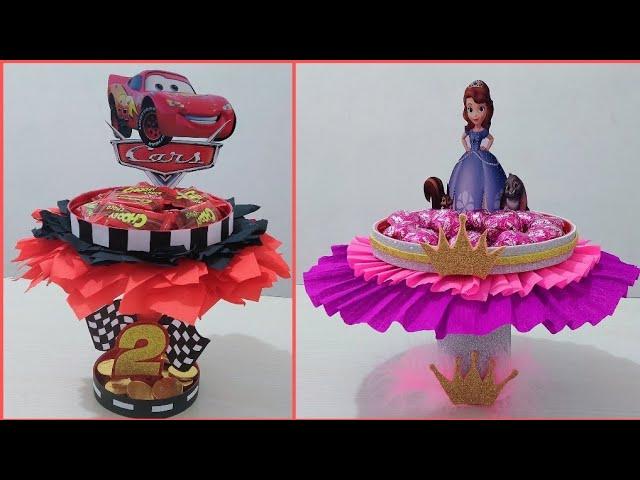 DIY TABLE CENTERPIECE | CARS THEME | SOFIA THE FIRST THEME