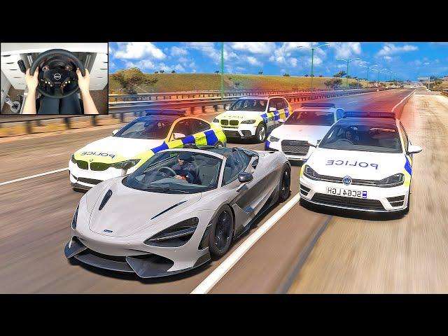 Stealing MCLAREN 720S + Police Chase - Forza Horizon 5 (Steering Wheel + Shifter) Gameplay