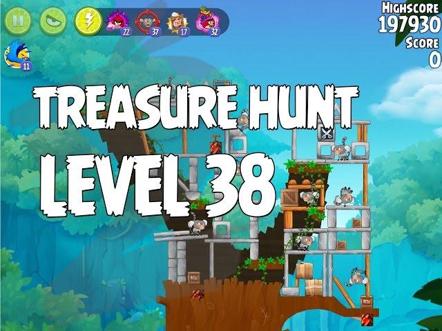 Angry Birds Rio Level 38 Treasure Hunt Walkthrough 3 Star