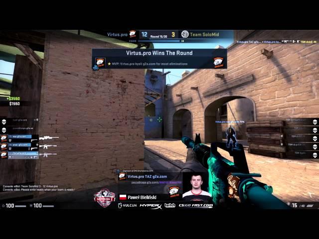 PGL Season1: TSM vs Virtus.pro (Mirage Game 5)