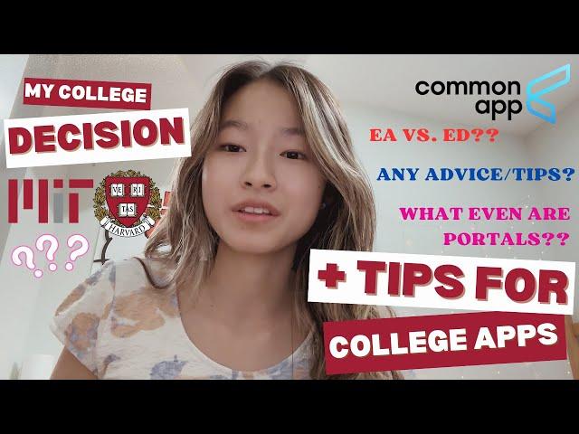 MY COLLEGE DECISION (mit vs. harvard) & TIPS (CRASH COURSE verbiage + ADVICE)