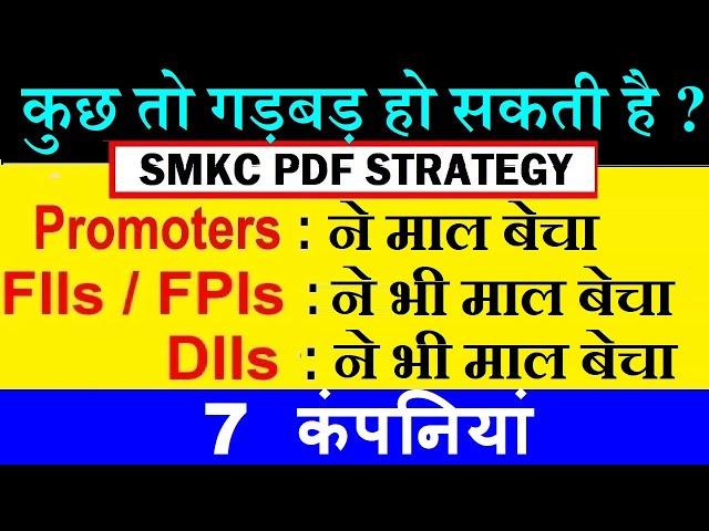 कुछ तो गड़बड़ हो सकती है? कंपनी के मालिक (Promoter) ने माल बेचा, FIIS FPIs DIIs ने भी बेचा SMKC