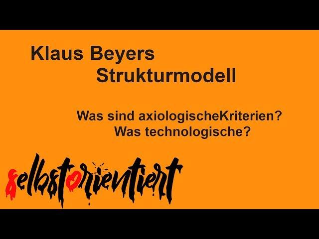 Worum geht es bei Klaus Beyers Strukturmodell? || Schule erklärt von selbstorientiert