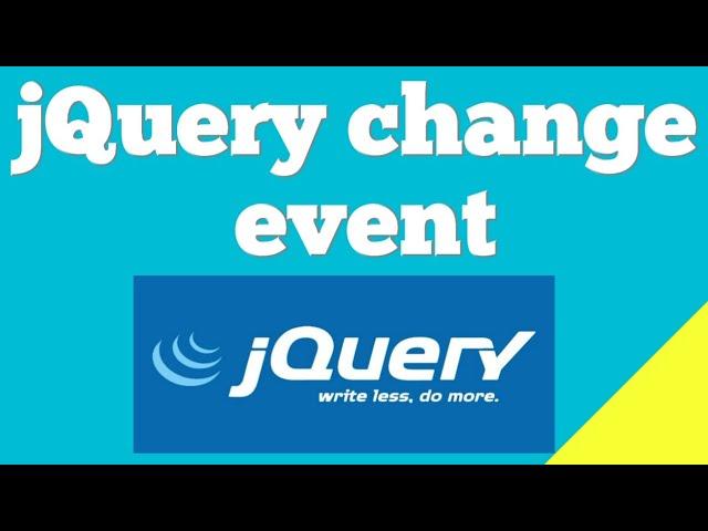 jQuery change event