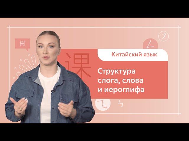 Китайский язык. 1 ступень. Урок 5. Структура слога, слова и иероглифа