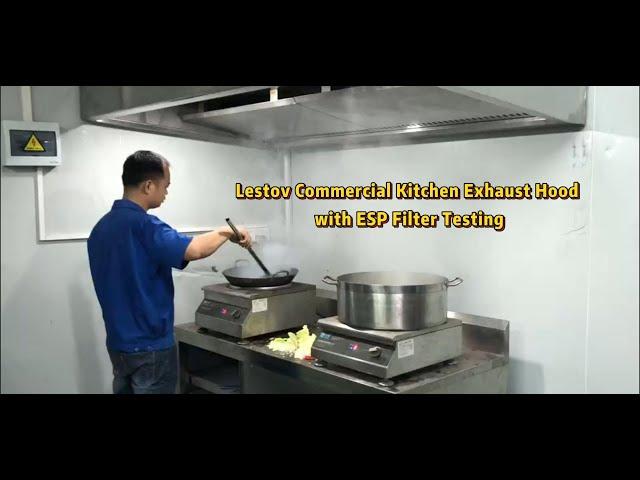 Commercial Kitchen Exhaust Hood with Electrostatic Precipitator Filter