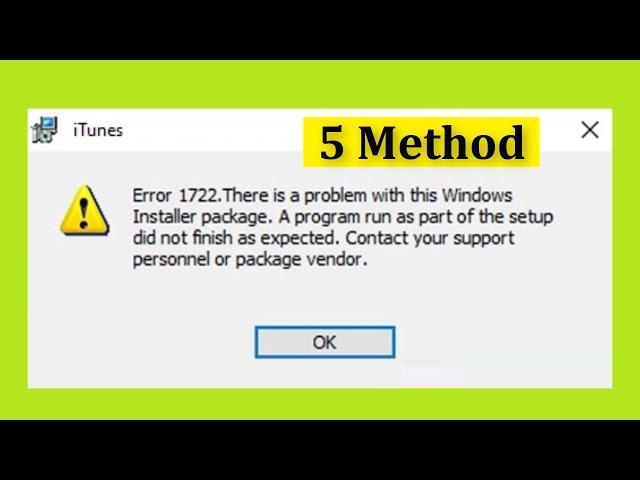 How To Fix Error 1722. There Was a Problem With This Windows Installer Package - Windows 10 / 8 / 7